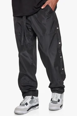 BUTTON TRACK PANTS BLACK