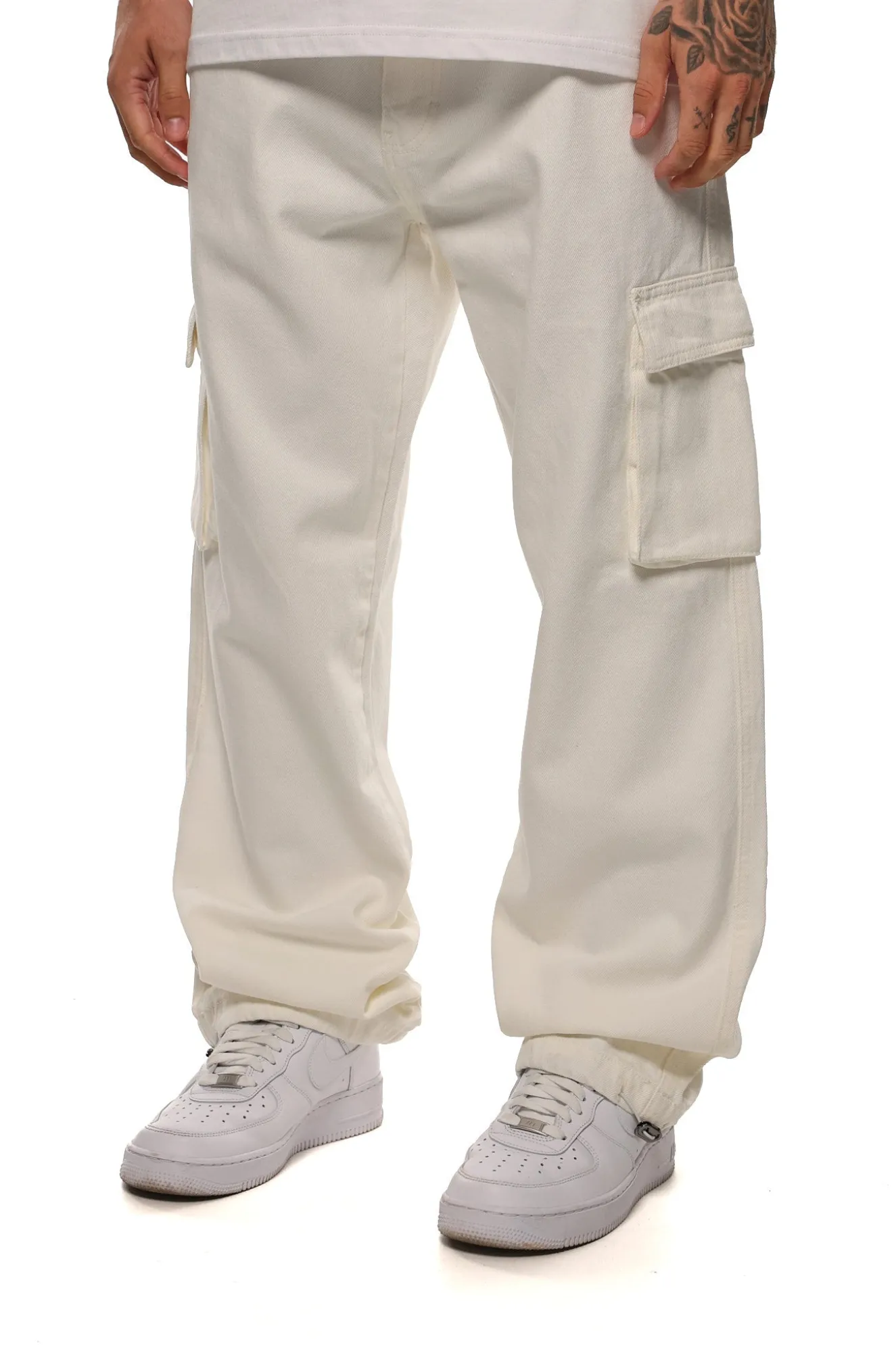CARGO JEANS WHITE