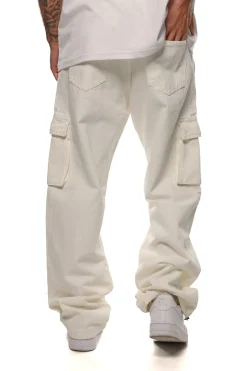 CARGO JEANS WHITE