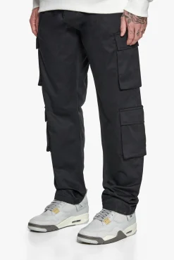 DOUBLE CARGO POCKET WORKWEAR PANTS BLACK
