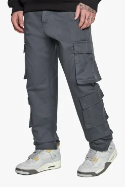 DOUBLE CARGO POCKET WORKWEAR PANTS GREY