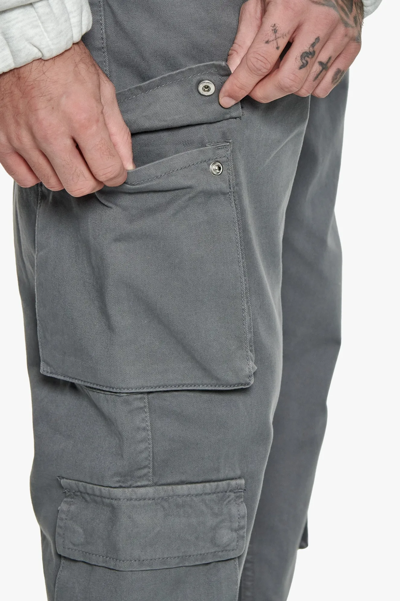 DOUBLE POCKET CARGO PANT GREY