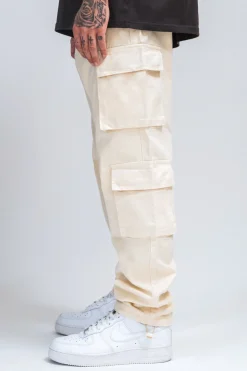 DOUBLE POCKET CARGO PANTS BEIGE