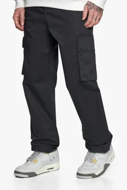 DOUBLE POCKET CARGO PANTS BLACK