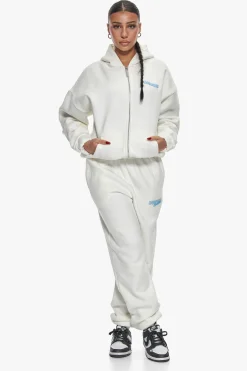 ESSENTIAL CREW SWEAT JOGGER CREAM WHITE