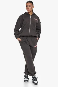 ESSENTIAL CREW SWEAT JOGGER WASHED BLACK