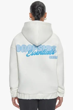 ESSENTIAL CREW ZIP HOODIE CREAM WHITE