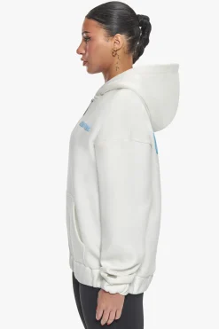 ESSENTIAL CREW ZIP HOODIE CREAM WHITE