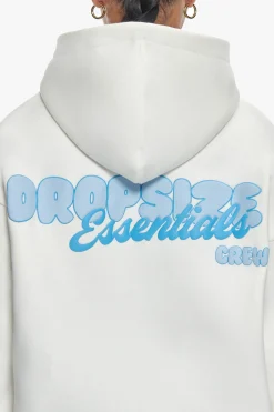ESSENTIAL CREW ZIP HOODIE CREAM WHITE