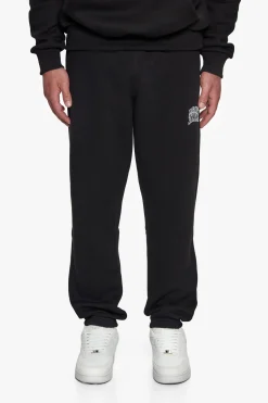 HEAVY MIRRORED LOGO JOGGER BLACK