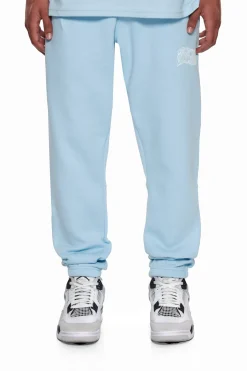 HEAVY MIRRORED LOGO JOGGER BABY BLUE