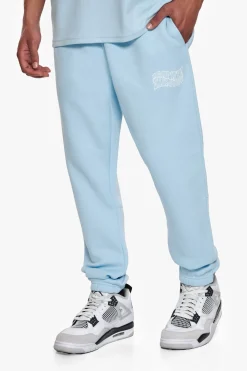 HEAVY MIRRORED LOGO JOGGER BABY BLUE