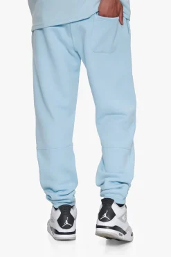 HEAVY MIRRORED LOGO JOGGER BABY BLUE