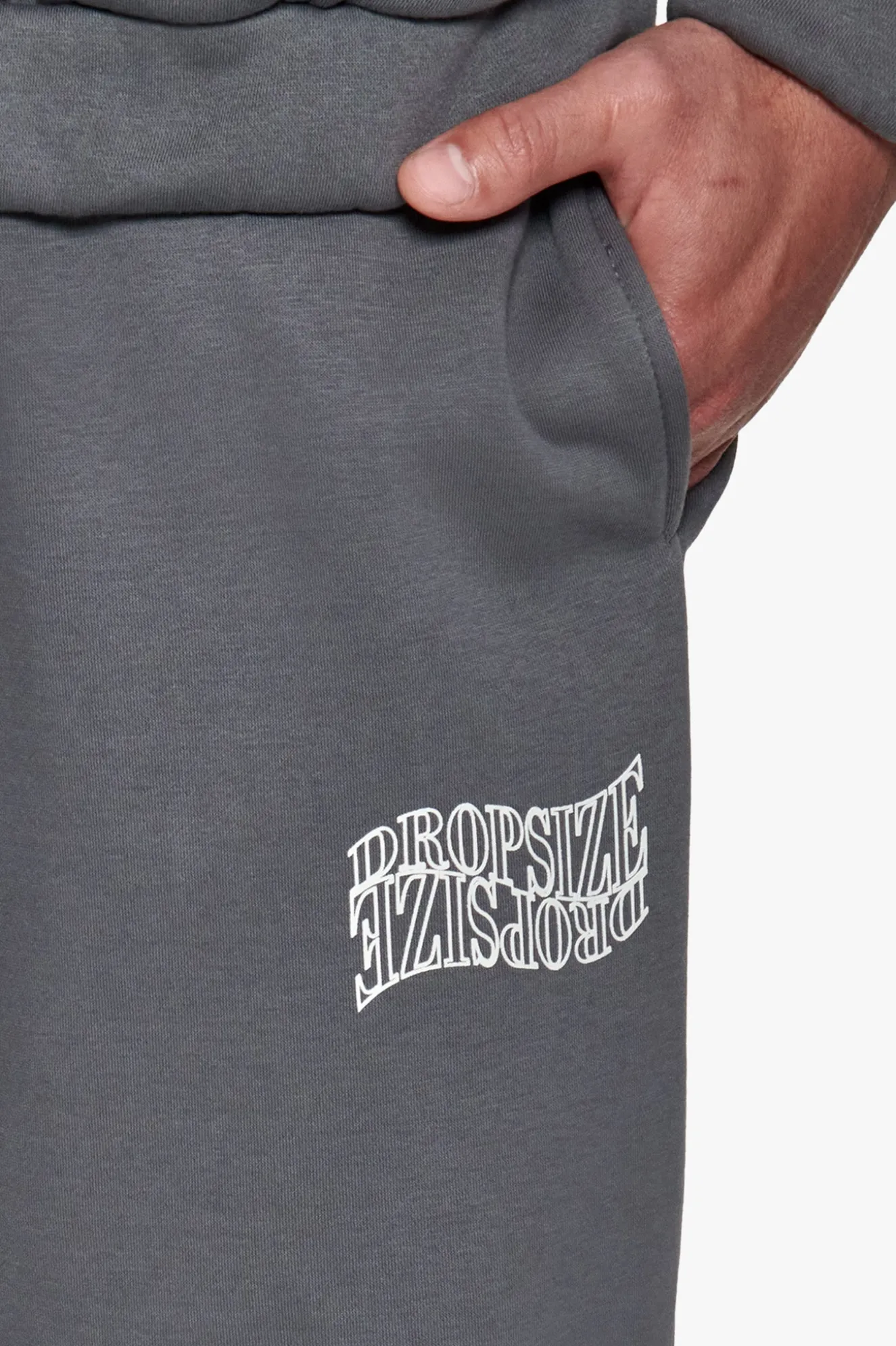 HEAVY MIRRORED LOGO JOGGER GREY