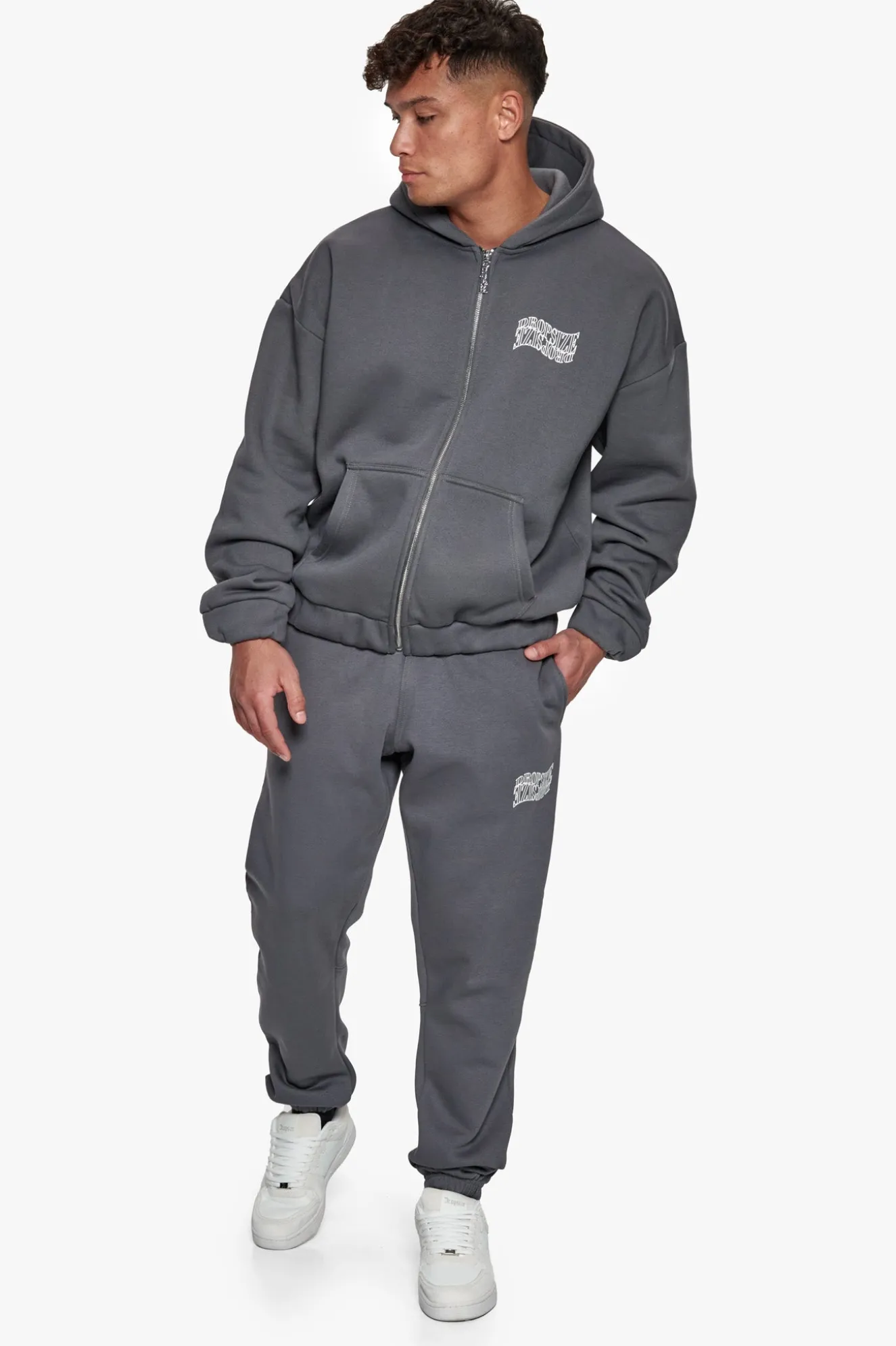 HEAVY MIRRORED LOGO JOGGER GREY