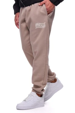 HEAVY MIRRORED LOGO JOGGER SIMPLY TAUPE