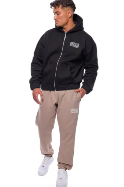 HEAVY MIRRORED LOGO JOGGER SIMPLY TAUPE