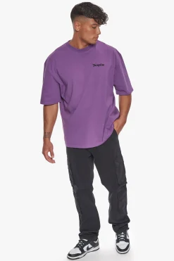 HEAVY BACKLOGO T-SHIRT WASHED PURPLE