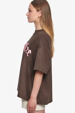 HEAVY BIG LOGO T-SHIRT CHOCOLATE BROWN