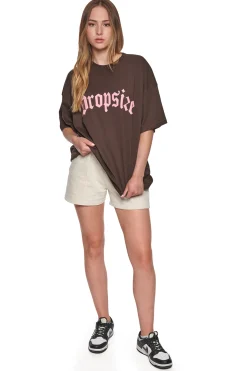 HEAVY BIG LOGO T-SHIRT CHOCOLATE BROWN