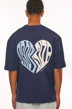 HEAVY BROKEN HEART T-SHIRT BLACK IRIS