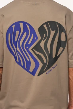 HEAVY BROKEN HEART T-SHIRT SIMPLE TAUPE