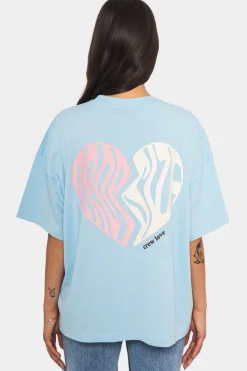 HEAVY BROKEN HEART T-SHIRT BABY BLUE