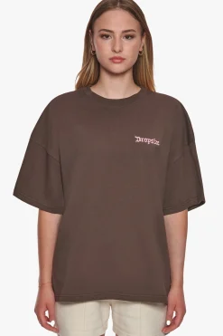 HEAVY BROKEN HEART T-SHIRT CHOCOLATE BROWN