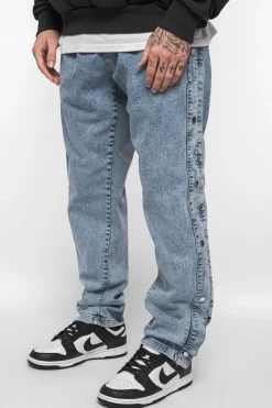 HEAVY BUTTON JEANS LIGHT BLUE