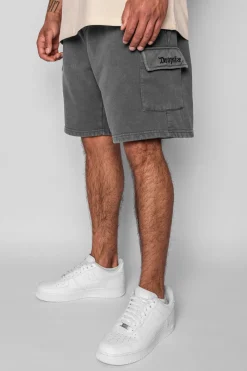 HEAVY CARGO SWEAT SHORT WASHED GRAY