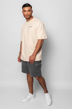 HEAVY CARGO SWEAT SHORT WASHED GRAY