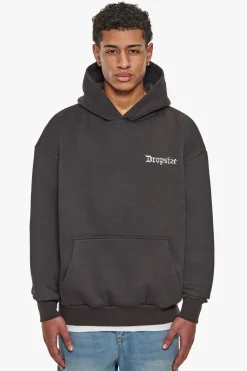 HEAVY CLOUD DOVE HOODIE WASHED BLACK