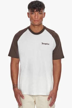 HEAVY COLORED ARMS T-SHIRT CHOCOLATE/ CREAM