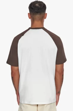 HEAVY COLORED ARMS T-SHIRT CHOCOLATE/ CREAM