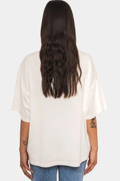 HEAVY CREW T-SHIRT CREAM/ BABY BLUE