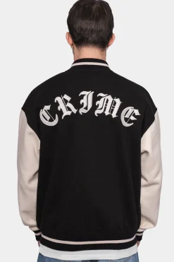 HEAVY CRIME COLLEGE JACKET COCONUT MILK BROWN