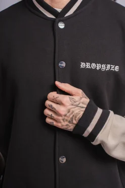 HEAVY CRIME COLLEGE JACKET COCONUT MILK BROWN