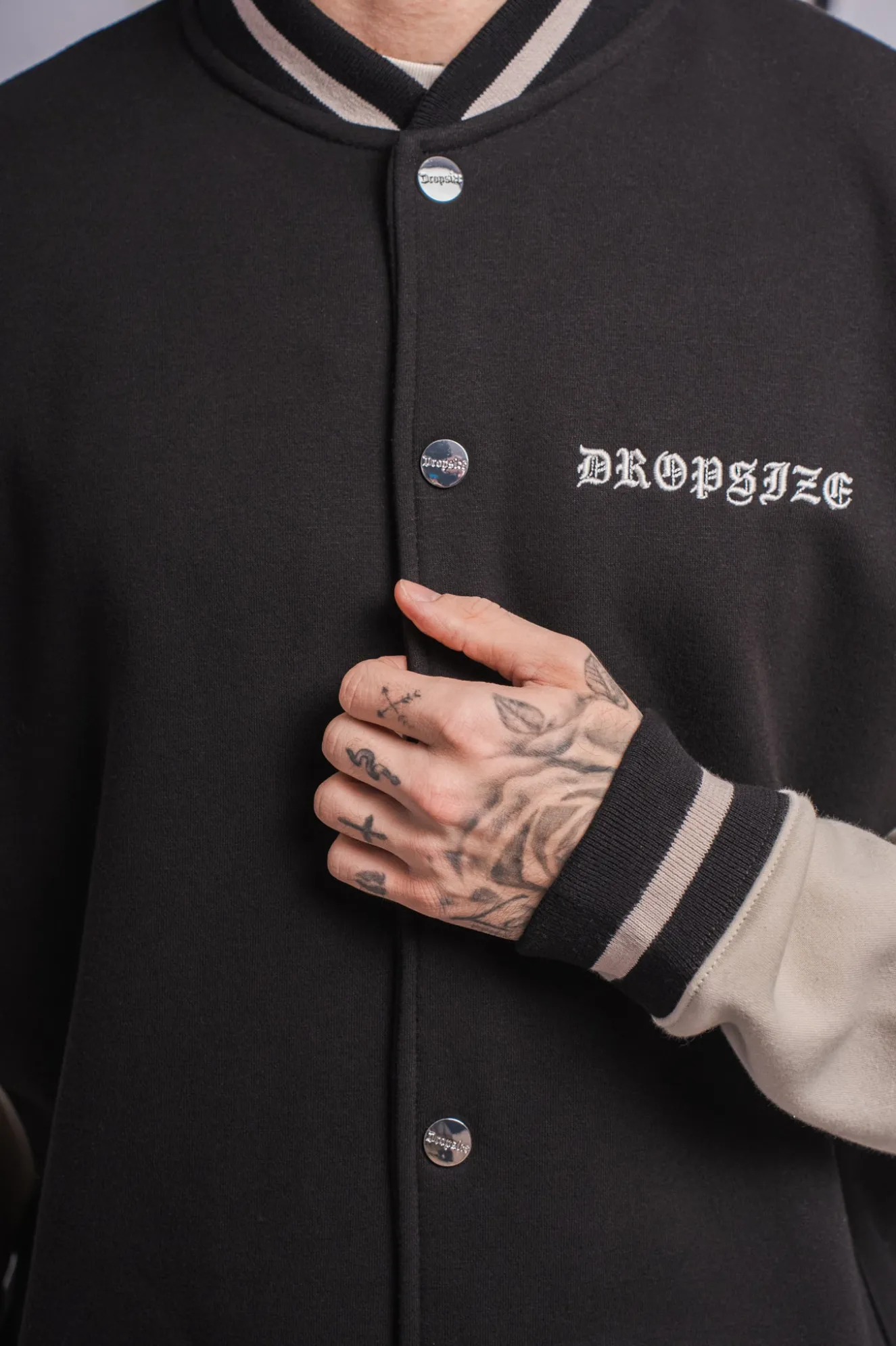 HEAVY CRIME COLLEGE JACKET COCONUT MILK BROWN