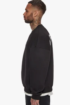 HEAVY CRIME CREWNECK SWEATER BLACK