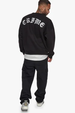 HEAVY CRIME CREWNECK SWEATER BLACK