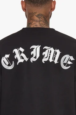 HEAVY CRIME CREWNECK SWEATER BLACK