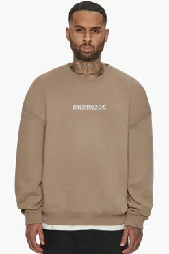 HEAVY CRIME CREWNECK SWEATER SILVER MINK