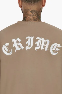 HEAVY CRIME CREWNECK SWEATER SILVER MINK