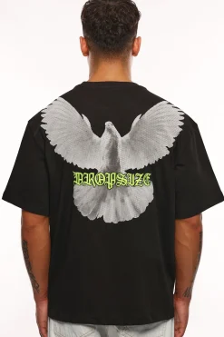 HEAVY DOVE LOGO T-SHIRT BLACK
