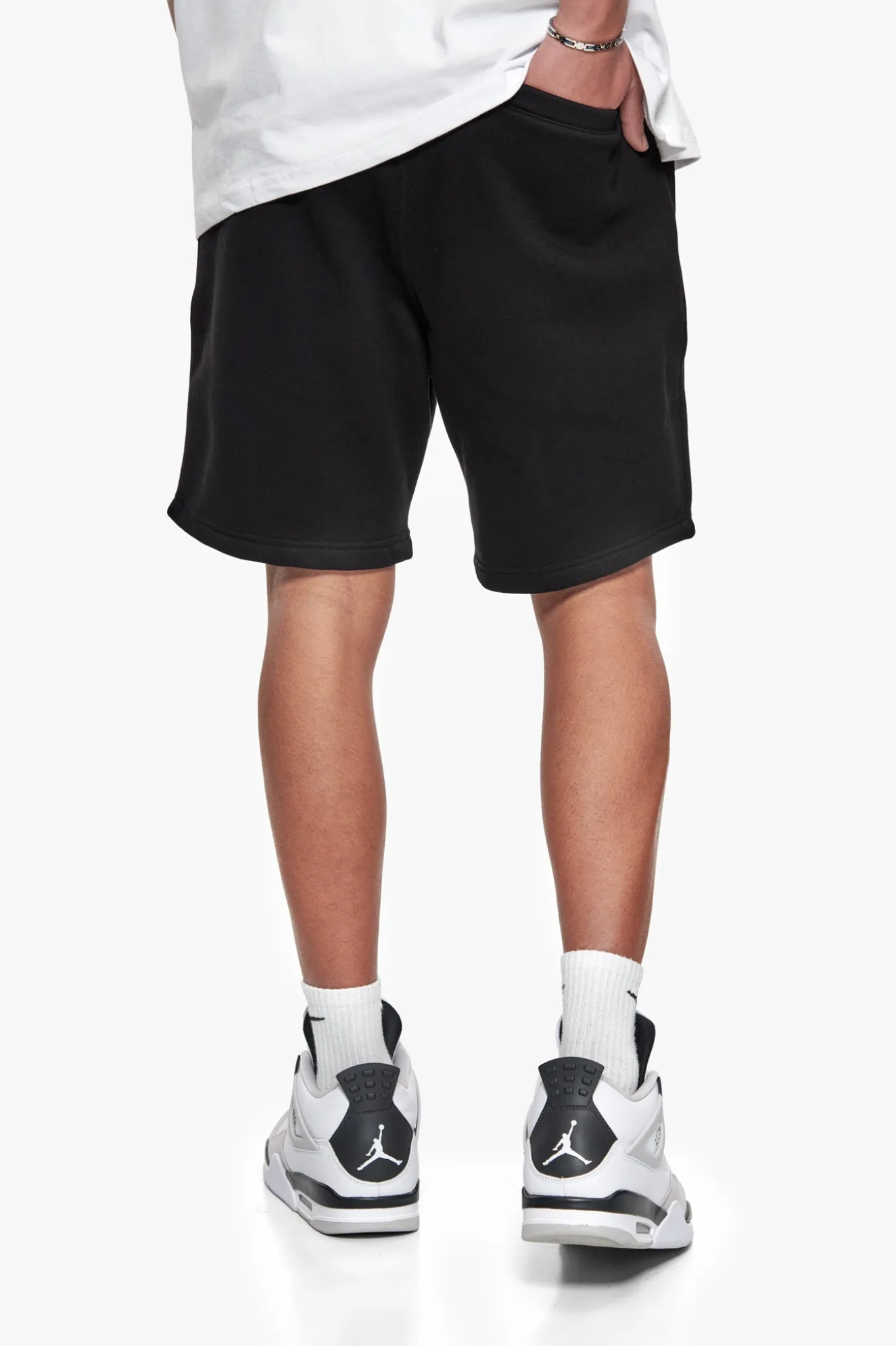 HEAVY EMBO SWEATSHORTS BLACK