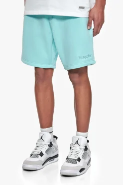 HEAVY EMBO SWEATSHORTS TURQUOISE