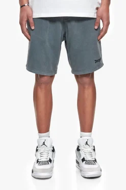 HEAVY EMBO SWEATSHORTS WASHED GREY