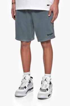 HEAVY EMBO SWEATSHORTS WASHED GREY