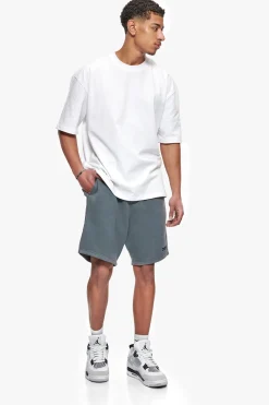 HEAVY EMBO SWEATSHORTS WASHED GREY