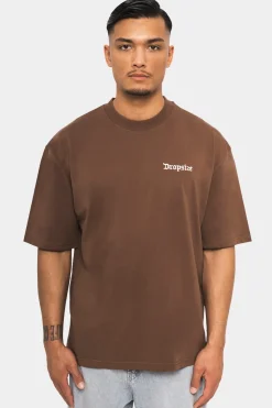 HEAVY EMBO T-SHIRT BROWN